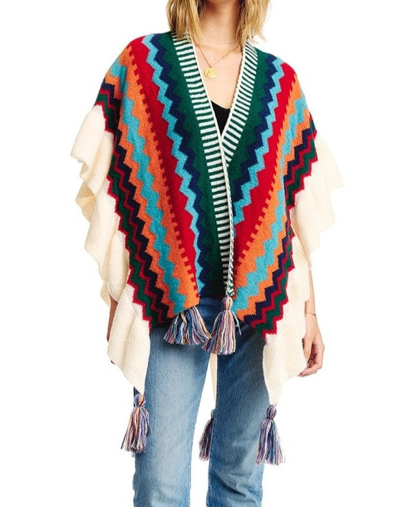 New Arrivals - Ruffle Kimono (Orange)