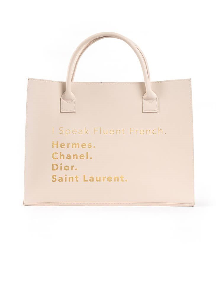 I Speak French Tote (Ivory) Accessories