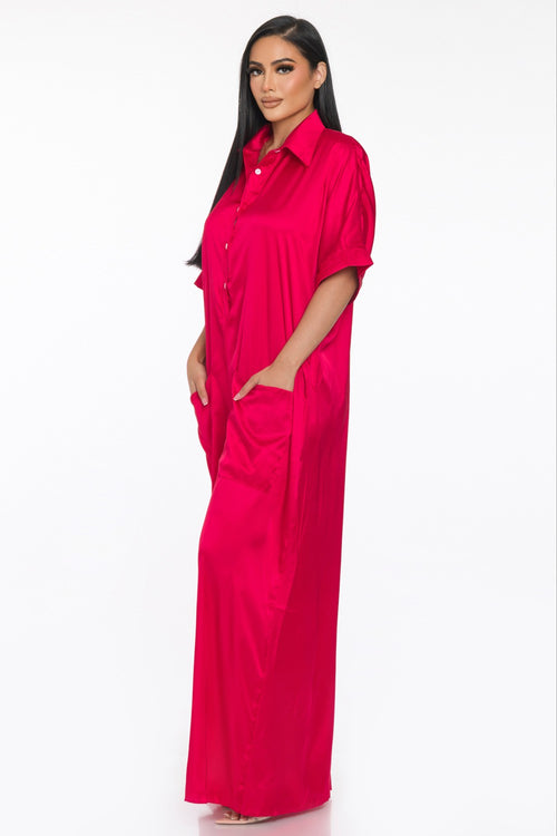 End of Season - Wide leg button down jumpsuit