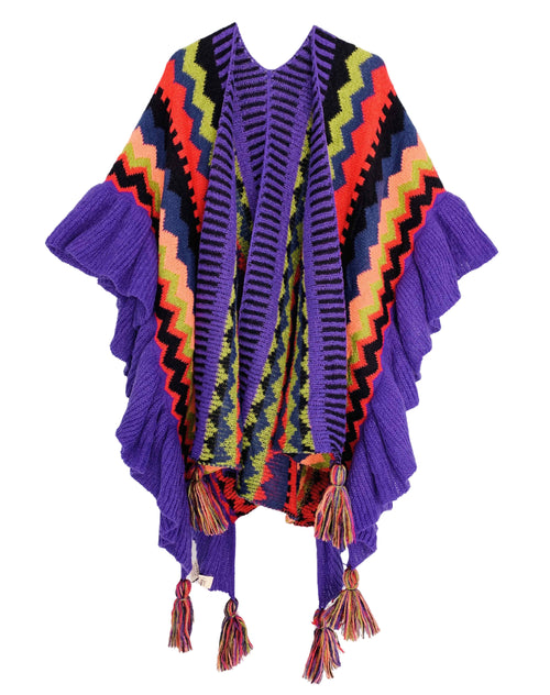 New Arrivals Crochet Ruffle Ruana Sweater