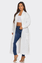 Load image into Gallery viewer, White Cable Knit Long Cardigan End of season
