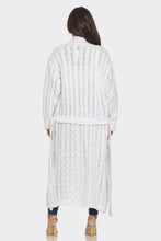 Load image into Gallery viewer, White Cable Knit Long Cardigan End of season
