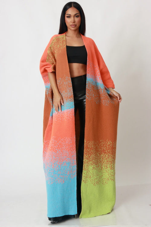 New Arrivals - Color Block Sweater Cardigan