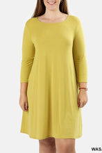 Load image into Gallery viewer, Cute &amp; Chic Curvy Solid A-line Plus Size Short Dress

