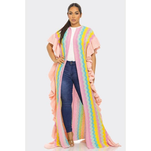 Pink Long Cardigan Sweater - End of Season