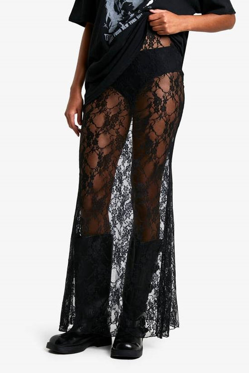 New Arrivals Lace Sheer Skirt Long