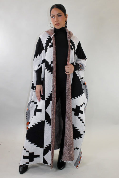 New Arrivals - Checked Cardigan with Hood