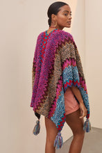 Load image into Gallery viewer, Magenta Ruana Kimono - Outerwear
