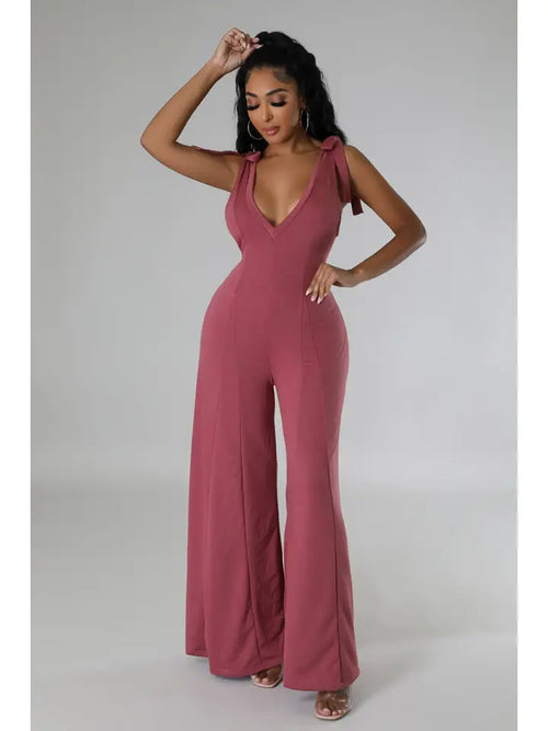 End of Season - Tied Up Wide Leg Jumpsuit