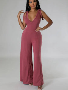 Tied Up Wide Leg Jumpsuit