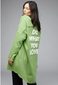 Do What You Love Button Down Top