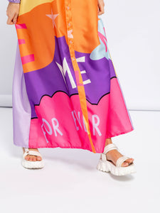 Colored Oversize T-shirt Dress with pockets