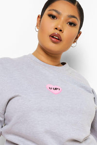 U Up Logo Sweatshirt Curvy - sweatshirt