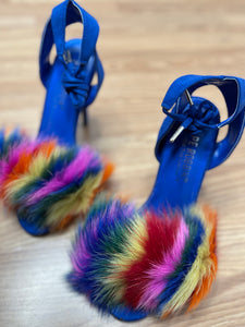 Colored Fur Heel | Shoes