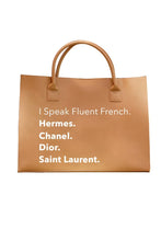 Load image into Gallery viewer, I Speak French Tote (Tan) Accessories

